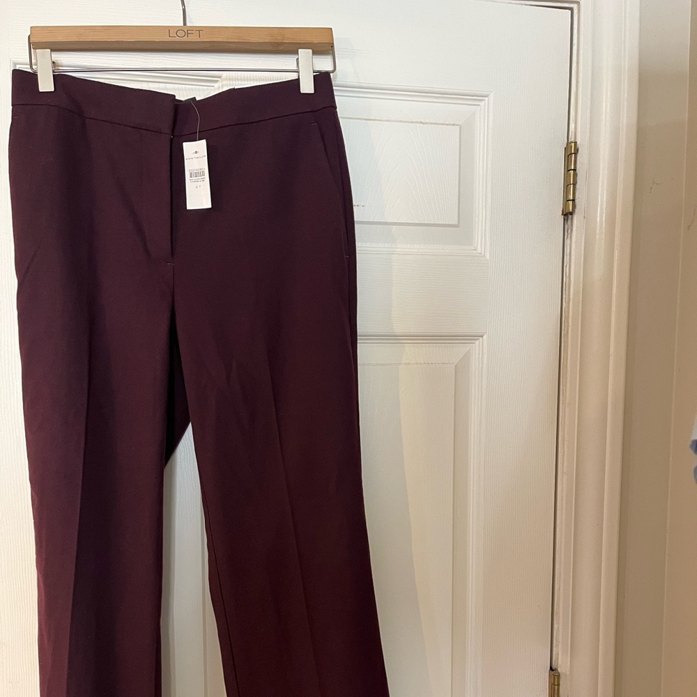 LOFT Deep Burgundy Women's Trousers